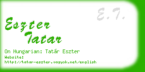 eszter tatar business card