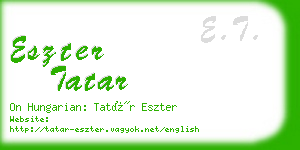 eszter tatar business card
